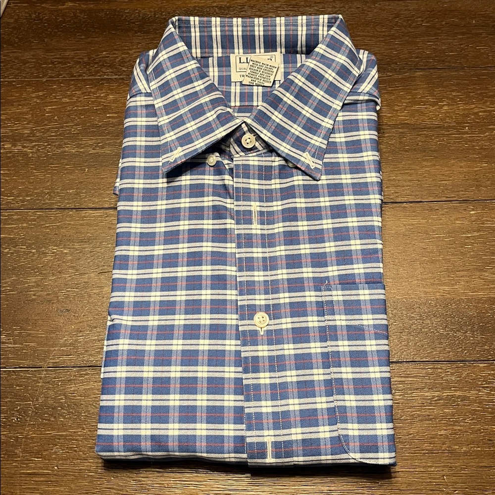 ⭐️CLEARANCE L.L. Bean Traditional Plaid Fit Dress Shirt